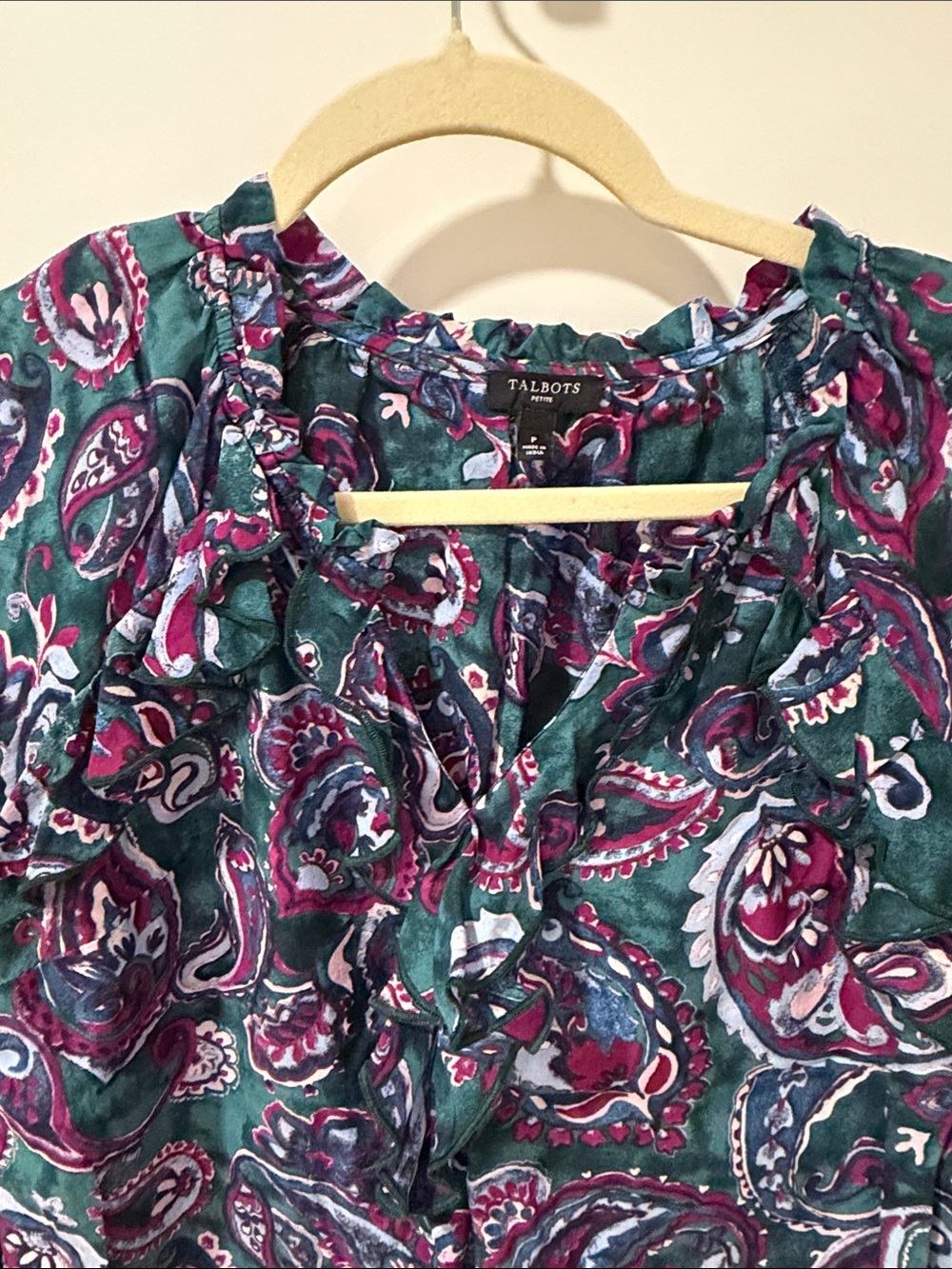 Talbots Ruffle Top - Picadilly Paisley - Picture 4 of 5